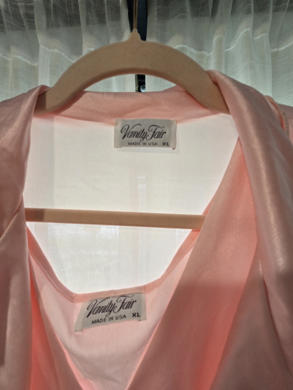Vanity Fair Pink Slip Nightgown with Lace Accents - Picture 4 of 7